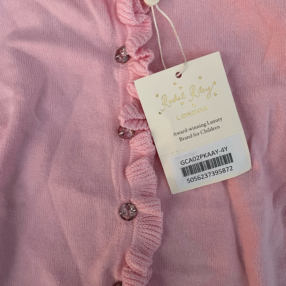 Rachel Riley Pink Ruffle Kids Top - Picture 2 of 4